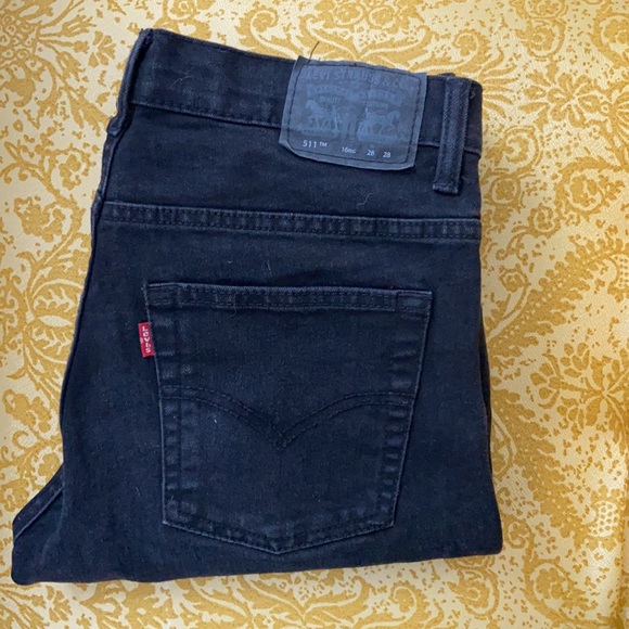 Levi's 511 SLIM FIT FLEX MEN'S BLACK JEANS - Picture 3 of 7